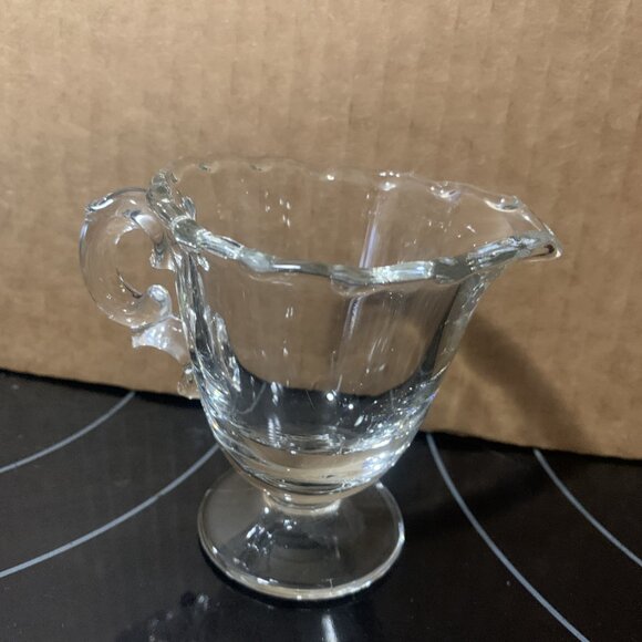 Vintage retired Fostoria Century Creamer, Sugar bowl Tray Set Pressed glass - Picture 11 of 14